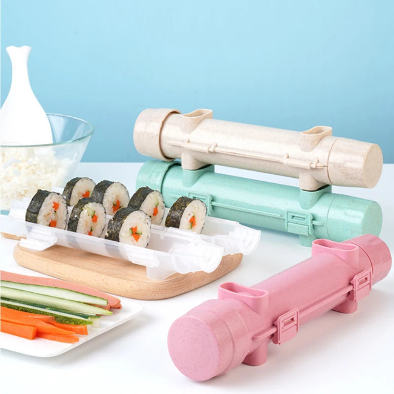 Máquina para hacer sushi rápido, molde para hacer arroz con rodillo, molde para enrollar carne y verduras, dispositivo para hacer sushi, máquina para hacer bento, accesorios de cocina, gadgets