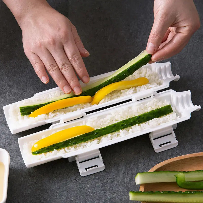 Máquina para hacer sushi rápido, molde para hacer arroz con rodillo, molde para enrollar carne y verduras, dispositivo para hacer sushi, máquina para hacer bento, accesorios de cocina, gadgets